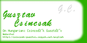 gusztav csincsak business card